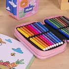 MILAN隨行畫筆袋著走(雙層式) 甜心農場(36件文具組)