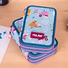 MILAN隨行畫筆袋著走(雙層式) 靜謐滑行(36件文具組)