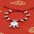 【HandStyle】手鍊 紅繩編織平安長命鎖小鈴鐺開運手鍊(06015) 紅繩