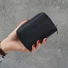 【HandStyle】女短夾 極簡風荔枝紋風琴式拉鍊女用短夾(89060) _黑色