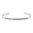 MANTRABAND 美國悄悄話手環 Serenity Courage Wisdom 寧靜勇氣智慧 銀色