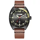 Jeep Spirit   美國指標美式復古風腕錶-黑X褐色