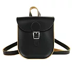 【Brit-Stitch】英國手工製作 牛皮後揹牛奶包 外出簡約休閒輕巧包包 手提包 後背包 精湛工藝 新款磁釦設計方便開啟(火炭黑)