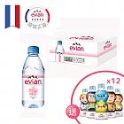 【evian依雲】天然礦泉水 櫻花限量瓶 330ml(24入/PET)
