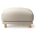 [MUJI無印良品]水洗棉帆布羽毛獨立筒沙發凳套/米色