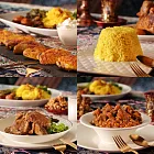 波斯廚房 冷凍加熱即食波斯料理包紅石榴核桃燉雞+檸檬豆牛肋條+優格烤雞+薑黃飯3包