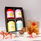 【無藏X紙箱貓】視覺療癒_開花茶4入插畫罐裝禮盒(2款組合隨機)