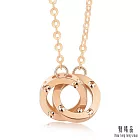 【點睛品】全18K 點點環繞 18K玫瑰金項鍊