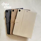 【CHIUCHIU】Apple iPad 9.7吋2018/2017年版經典時尚木紋保護皮套 (酷黑色)