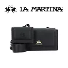 【LA MARTINA】限量2折 頂級金標素面皮革肩背包 LMBA01065T 全新專櫃展示品(黑色)