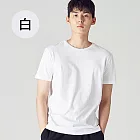 【男人幫】SL031＊100%純棉/精梳棉彈性素面T恤 XS 白色