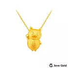 JoveGold漾金飾 福氣搜可史黃金墜子  送玫瑰鋼項鍊