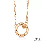 【點睛品】LOVE扣環 18K玫瑰金項鍊