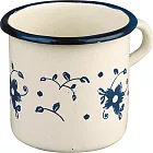 《IBILI》琺瑯馬克杯(花卉藍350ml) | 水杯 茶杯 咖啡杯 露營杯 琺瑯杯