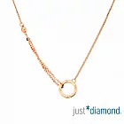 【Just Diamond】圓緣 18K玫瑰金項鍊(網路限定)