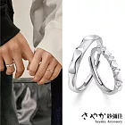 【Sayaka紗彌佳】特降 對戒 戒指 週年 情人節禮物 925純銀愛無止境真愛永恆對戒 盒裝送禮 禮物 J款-閃耀心願