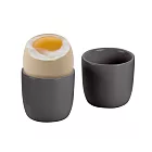 《KELA》Bob瓷製蛋杯2入(墨灰) | 雞蛋杯 蛋托 早午餐 餐具 義式咖啡杯 午茶杯