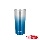 【THERMOS 膳魔師】不鏽鋼真空冰沁杯0.42L(JDE-400C-SP-BL) 藍色