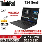 【Lenovo】聯想 ThinkPad T14 Gen3 14吋觸碰筆電(R5P-6650U/32G D5/512G/內顯/W11P/三年保)