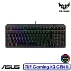 【6月底前送原廠滑鼠墊】ASUS 華碩 TUF Gaming K3 GEN II 機械式電競鍵盤 (中文/ABS鍵帽)  紅軸
