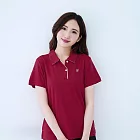 【遊遍天下】MIT台灣製女款環保紗抗UV吸濕排汗速乾機能短袖POLO衫 (GS1022) M 暗紅