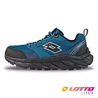 【LOTTO 義大利】男 寬楦 CT 700 防潑水越野跑鞋- 25.5cm 藍/黑