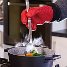 《MasterClass》止滑矽膠隔熱手套(紅35cm) | 防燙手套 烘焙耐熱手套 烹飪耐熱手套