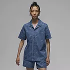 NIKE AS W J SS AOP WVN TOP 女短袖襯衫-藍-FN5770453 2XL 藍色