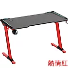 【居家生活Easy Buy】Z款RGB燈光電競桌-120CM 紅色支架