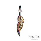 【TiMISA】純鈦墜飾 極光動感羽毛