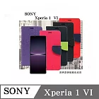 皮套 索尼 Sony Xperia 1 VI 經典書本雙色磁釦側翻可站立皮套 手機殼 可插卡 可站立 側掀皮套 桃色