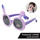【SUNS】兒童偏光太陽眼鏡 彈力壓不壞材質 可愛兔子造型墨鏡 寶麗來鏡片 抗UV400 S185 夢幻紫