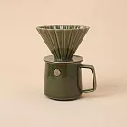 【陸寶LOHAS】花見咖啡杯套組（小）V型濾杯搭配馬克杯 適用V60和蛋糕濾紙  松柏綠