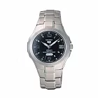 SEIKO 復古風格5號機芯機械腕錶-銀X黑