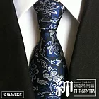 『紳-THE GENTRY』經典紳士商務休閒男性領帶  -藍色花紋款