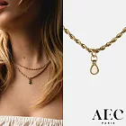 AEC PARIS 巴黎品牌 珍珠母貝 金色麻花編織項鍊 CHAIN NECKLACE LIBERTY