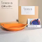 日本手工名陶 美濃燒 Sowaca 圓形雙耳陶盤 (多色任選) 橙