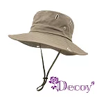【Decoy】戶外登山＊遮陽防曬輕盈速乾透氣拉繩鈕釦一帽兩用漁夫牛仔帽/ 卡其