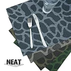 【NEAT】簡約可水洗餐墊4入組(絢麗斑點系列)