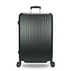 DF travel - 佛羅倫薩 ABS耐磨附杯架TSA內崁式海關密碼鎖 USB 雙排靜音飛機輪28吋行李箱-共4色 黑色