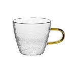 【Glass King】台灣現貨/GK-315/錘紋玻璃杯/錘紋表面/茶杯/水杯/品茶杯/玻璃茶具 黃色