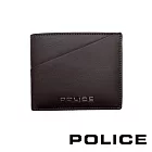 【POLICE】限量2折起 頂級小牛皮4卡零錢袋男用皮夾 布魯斯系列 全新專櫃展示品 (咖啡色 贈禮盒提袋)