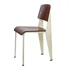 Vitra Standard 標準單椅 （胡桃木座面、亞麻白椅腳）