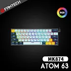 FANTECH ATOM63 60% 可換軸體RGB 紅軸機械式鍵盤(MK874)-天空藍款