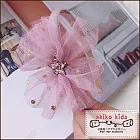 【akiko kids】日本公主網沙多層立體大花造型兒童髮髮箍 -紫粉色