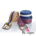 【KS yogini】多功能瑜珈墊收納針釦綑綁背帶 六段調節伸展帶(顏色隨機)