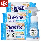 日本LEC 馬桶清潔防菌組(380mlx1瓶+防菌濕紙巾48抽x3包)