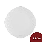 Le Creuset 永恆花蕾系列 圓形淺盤 22cm 棉花白 餐盤 造型盤