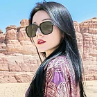 seoul show首爾秀 金屬細腿明星男女同款太陽眼鏡UV400墨鏡 B338  黑框黑灰片