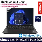 【硬碟升級】Lenovo聯想 ThinkPad X13 Gen 5 13.3吋/Ultra 5 125H/16G/2TB SSD/Win11P/3年保固/ AI商務筆電